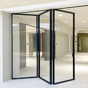 Aluminium Glass Slim Hinged Door